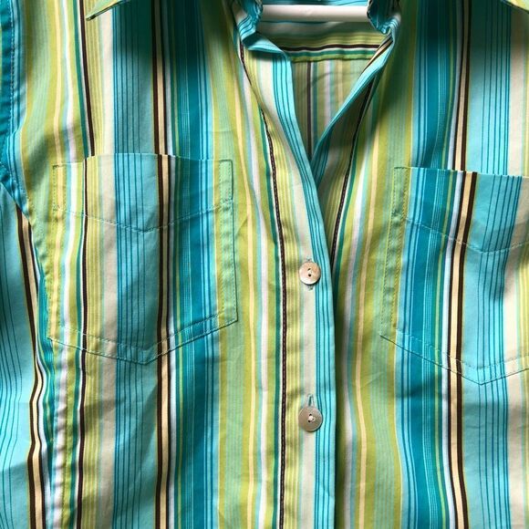 Chico’s 3/4 sleeve striped shirt - Picture 3 of 6